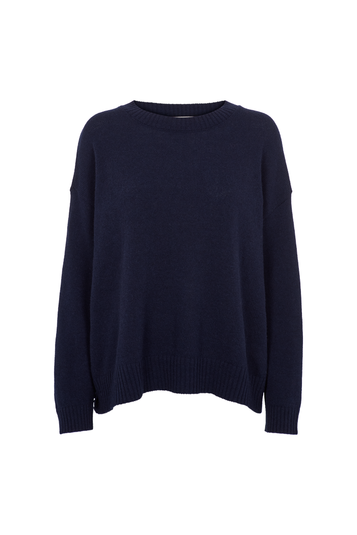 Basic Apparel Lise O-Neck Sweaters 606 Sky Captain
